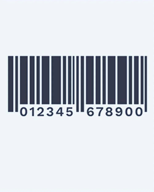 Barcode semi-permanent tattoo design by INKON – barcode, numbers, rebellious, statement, piece illustration, 2 x 2 in (5x5cm), available at inkon.co